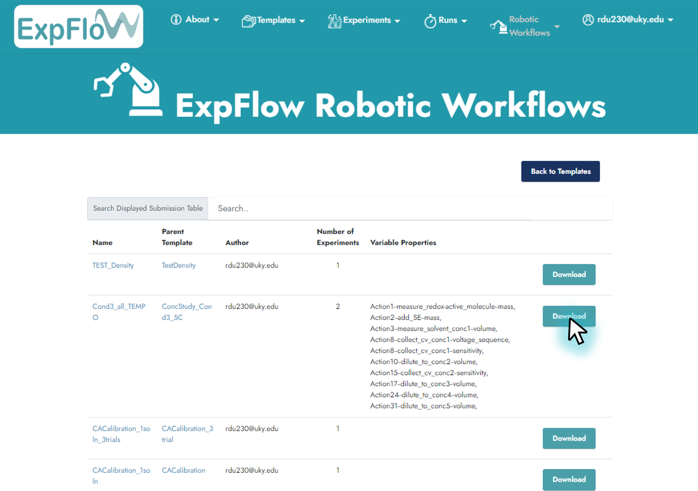 Downloading a Workflow